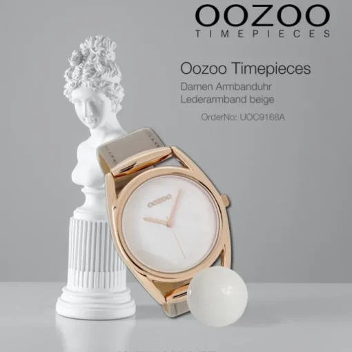 Oozoo Damen Armbanduhr Timepieces Analog Leder beige UOC9168A
