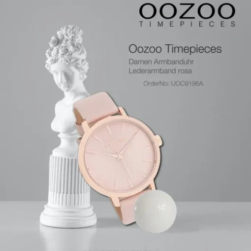 Oozoo Damen Armbanduhr Timepieces Analog Leder rosa UOC9196A