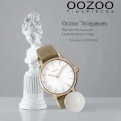 Oozoo Damen Armbanduhr Timepieces Analog Leder beige UOC9508A