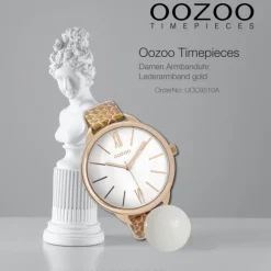 Oozoo Damen Armbanduhr Timepieces Analog Leder gold UOC9510A