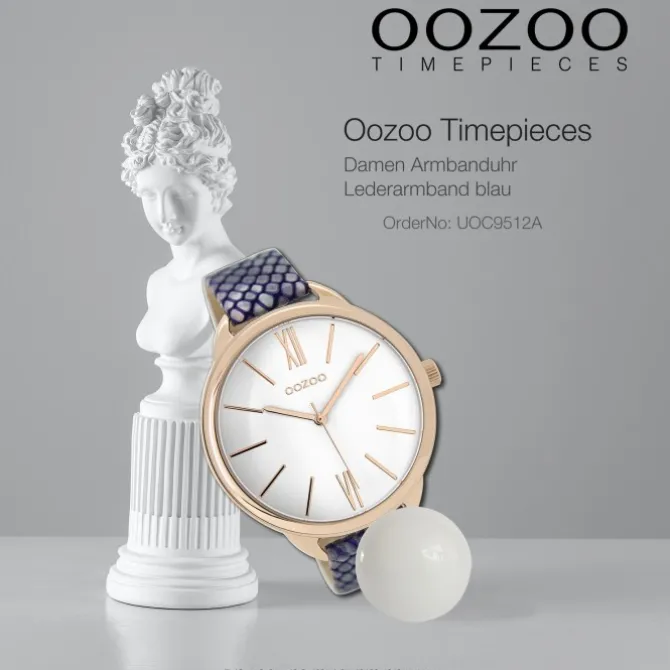 Oozoo Damen Armbanduhr Timepieces Analog Leder blau UOC9512A