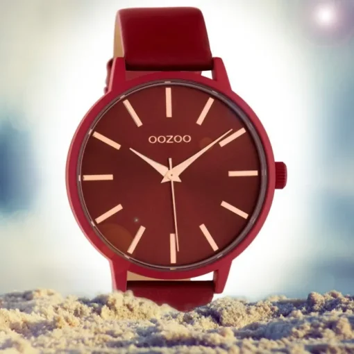 Oozoo Damen Armbanduhr Timepieces C10618 Analog Leder rot UOC10618