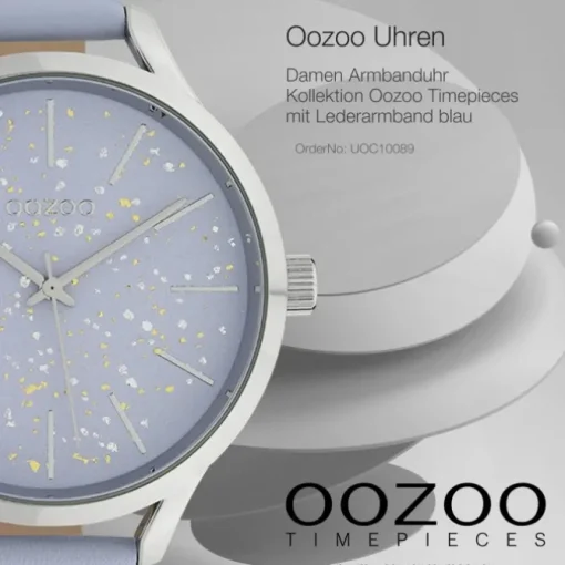 Oozoo Damen Armbanduhr Timepieces C10089 Analog Leder blau UOC10089