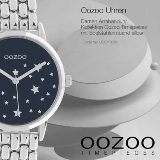 Oozoo Damen Armbanduhr Timepieces C11026 Analog Edelstahl silber UOC11026