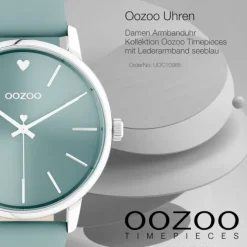 Oozoo Damen Armbanduhr Timepieces C10985 Analog Leder seeblau UOC10985
