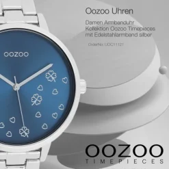Oozoo Damen Armbanduhr Timepieces Analog Edelstahl silber UOC11121