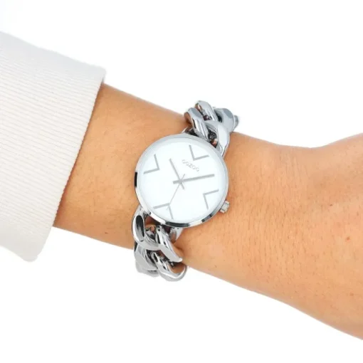 Oozoo Damen Armbanduhr Timepieces Analog Edelstahl silber UOC11125