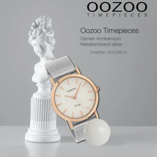 Oozoo Damen Armbanduhr Timepieces Analog Metall silber UOC9991A