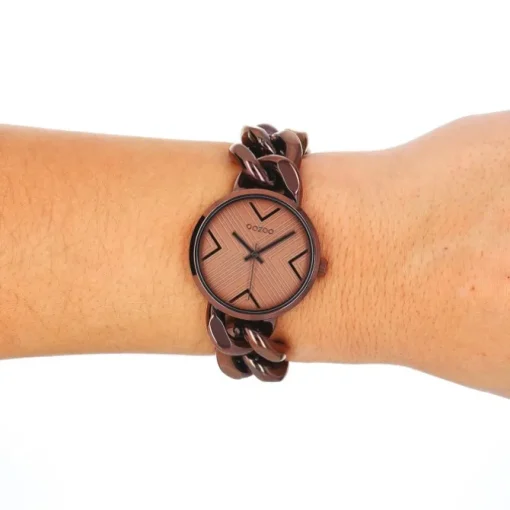 Oozoo Damen Armbanduhr Timepieces Analog Edelstahl bronze UOC11129