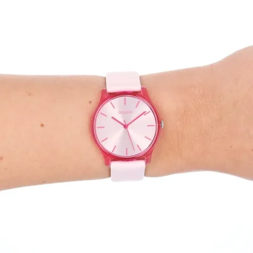 Oozoo Damen Armbanduhr Timepieces Analog Leder pink UOC11138