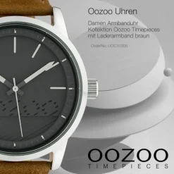 Oozoo Damen Armbanduhr Timepieces Analog Leder braun UOC10305