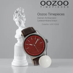 Oozoo Damen Armbanduhr Timepieces Analog Leder braun UOC10306