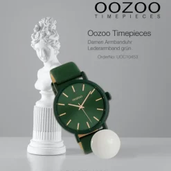 Oozoo Damen Armbanduhr Timepieces Analog Leder grün UOC10453