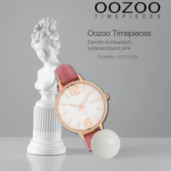 Oozoo Damen Armbanduhr Timepieces Analog Leder pink UOC10456