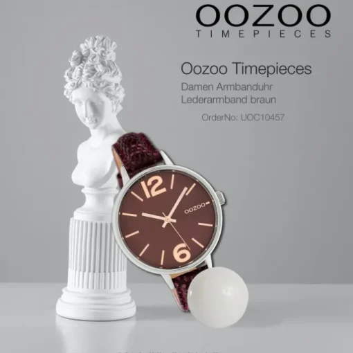 Oozoo Damen Armbanduhr Timepieces Analog Leder braun UOC10457