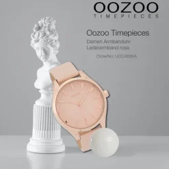 Oozoo Damen Armbanduhr Timepieces Analog Leder rosa UOC9686A