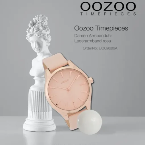 Oozoo Damen Armbanduhr Timepieces Analog Leder rosa UOC9686A