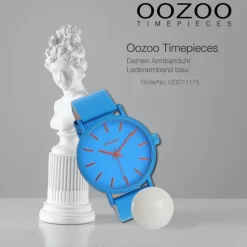 Oozoo Damen Armbanduhr Timepieces Analog Leder blau UOC11175