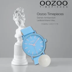Oozoo Damen Armbanduhr Timepieces Analog Leder blau UOC11176