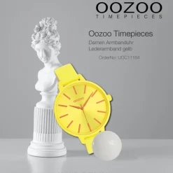 Oozoo Damen Armbanduhr Timepieces Analog Leder gelb UOC11184