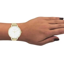 Oozoo Damen Armbanduhr Timepieces C11035 Analog Leder gold UOC11035