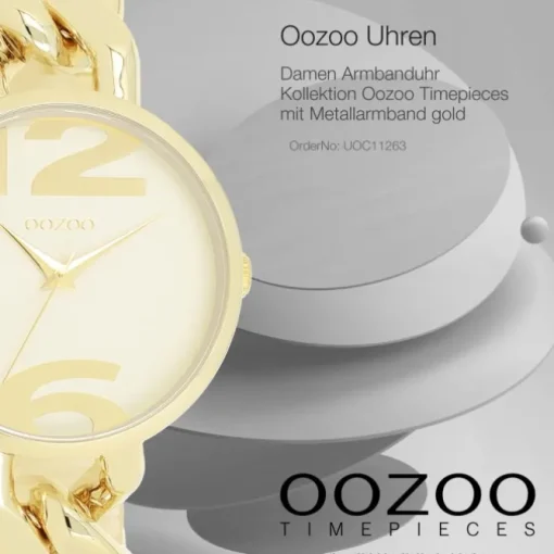 Oozoo Damen Armbanduhr Timepieces Analog Metall gold UOC11263