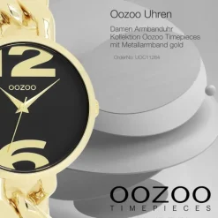 Oozoo Damen Armbanduhr Timepieces Analog Metall gold UOC11264