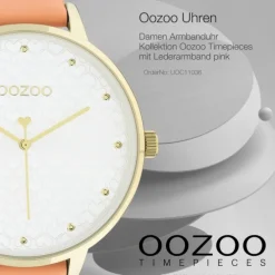 Oozoo Damen Armbanduhr Timepieces C11036 Analog Leder pink UOC11036