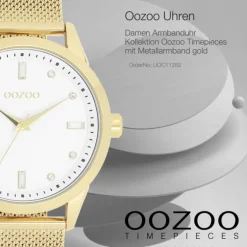Oozoo Damen Armbanduhr Timepieces Analog Metall gold UOC11282