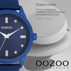 Oozoo Damen Armbanduhr Timepieces Analog Leder blau UOC11288