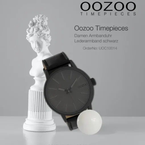 Oozoo Damen Armbanduhr Timepieces Analog Leder schwarz UOC10014