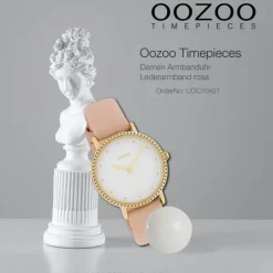 Oozoo Damen Armbanduhr Timepieces Analog Leder rosa UOC10421