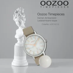 Oozoo Damen Armbanduhr Timepieces Analog Leder taupe hellbraun UOC10112