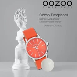 Oozoo Damen Armbanduhr Timepieces Analog Leder orange UOC11062