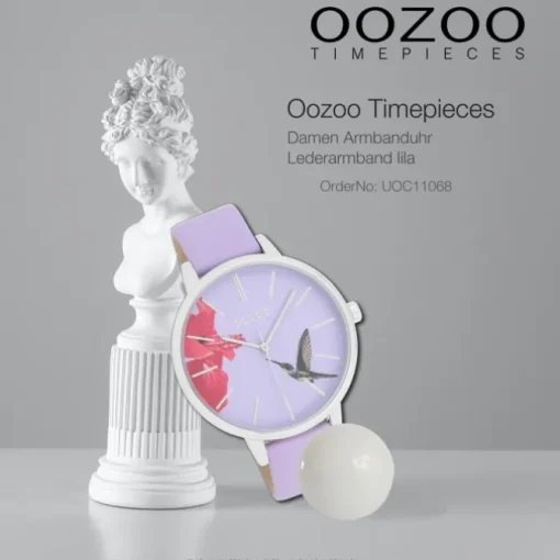 Oozoo Damen Armbanduhr Timepieces Analog Leder lila UOC11068