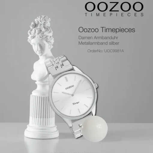 Oozoo Damen Armbanduhr Timepieces Analog Metall silber UOC9981A