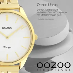 Oozoo Damen Armbanduhr Timepieces Analog Metall gold UOC9985A
