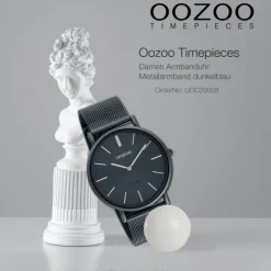 Oozoo Damen Armbanduhr Timepieces Analog Metall dunkelblau UOC20003