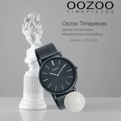 Oozoo Damen Armbanduhr Timepieces Analog Metall dunkelblau UOC20003