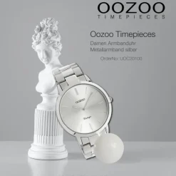 Oozoo Damen Armbanduhr Timepieces Analog Metall silber UOC20100