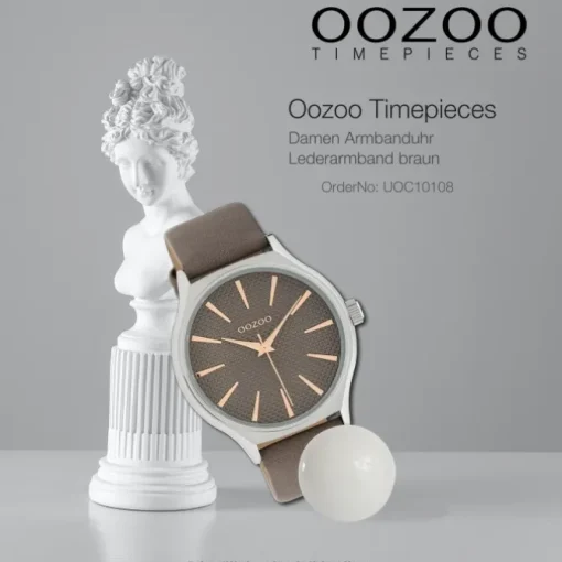 Oozoo Damen Armbanduhr Timepieces Analog Leder braun UOC10108