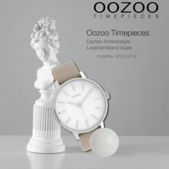 Oozoo Damen Armbanduhr Timepieces Analog Leder taupe UOC10118