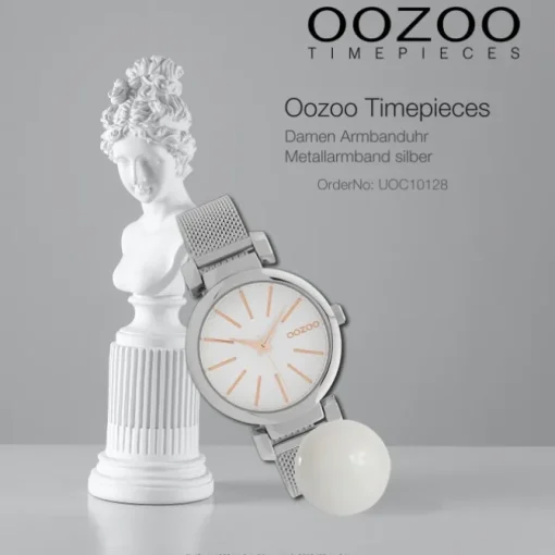 Oozoo Damen Armbanduhr Timepieces Analog Metall silber UOC10128
