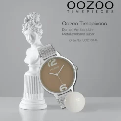 Oozoo Damen Armbanduhr Timepieces Analog Metall silber UOC10140