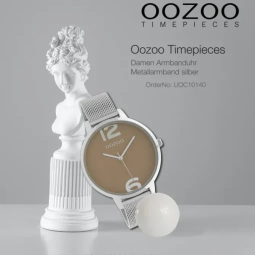 Oozoo Damen Armbanduhr Timepieces Analog Metall silber UOC10140