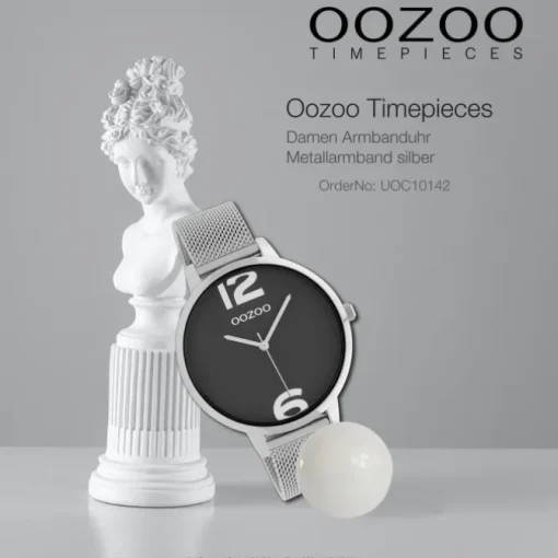 Oozoo Damen Armbanduhr Timepieces Analog Metall silber UOC10142