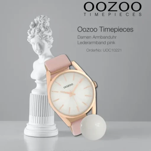 Oozoo Damen Armbanduhr Timepieces Analog Leder pink UOC10221