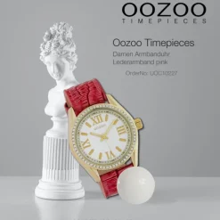 Oozoo Damen Armbanduhr Timepieces Analog Leder pink UOC10227