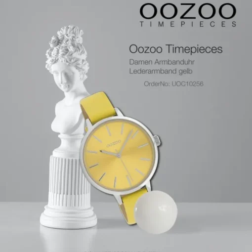 Oozoo Damen Armbanduhr Timepieces Analog Leder gelb UOC10256