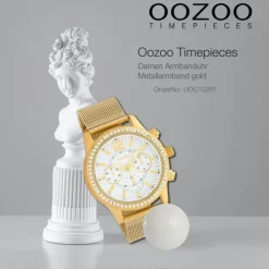 Oozoo Damen Armbanduhr Timepieces Analog Metall gold UOC10261